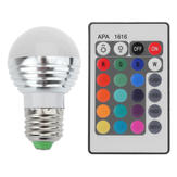 E27 3w 16 Farbwechsel rgb LED Ballzwiebelnlampe 85-265v +ir entfernt